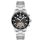 Thomas Earnshaw Men's 43mm Admiral Duncan Automatic Grand Date Calendar Silvertone Bracelet Watch