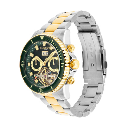 Thomas Earnshaw Men's 43mm Admiral Duncan Automatic Grand Date Calendar Two-Tone Bracelet Watch