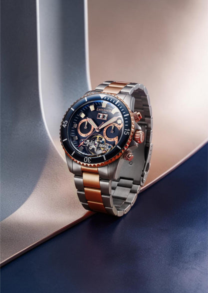 Thomas Earnshaw Men's 43mm Admiral Duncan Automatic Grand Date Calendar Two-Tone Bracelet Watch