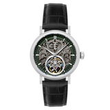 Thomas Earnshaw Men's 43mm Beaufort Automatic Skeletonized Dial Leather Strap Watch