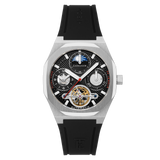 Thomas Earnshaw Men's 42mm Drake Automatic Dual Time Rubber Strap Watch