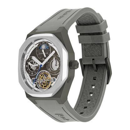 Thomas Earnshaw Men's 42mm Drake Automatic Dual Time Rubber Strap Watch