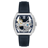 Thomas Earnshaw Men's 45mm Knightsbridge Automatic Barrel Leather Strap Watch