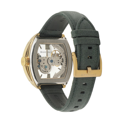Thomas Earnshaw Men's 45mm Knightsbridge Automatic Barrel Leather Strap Watch
