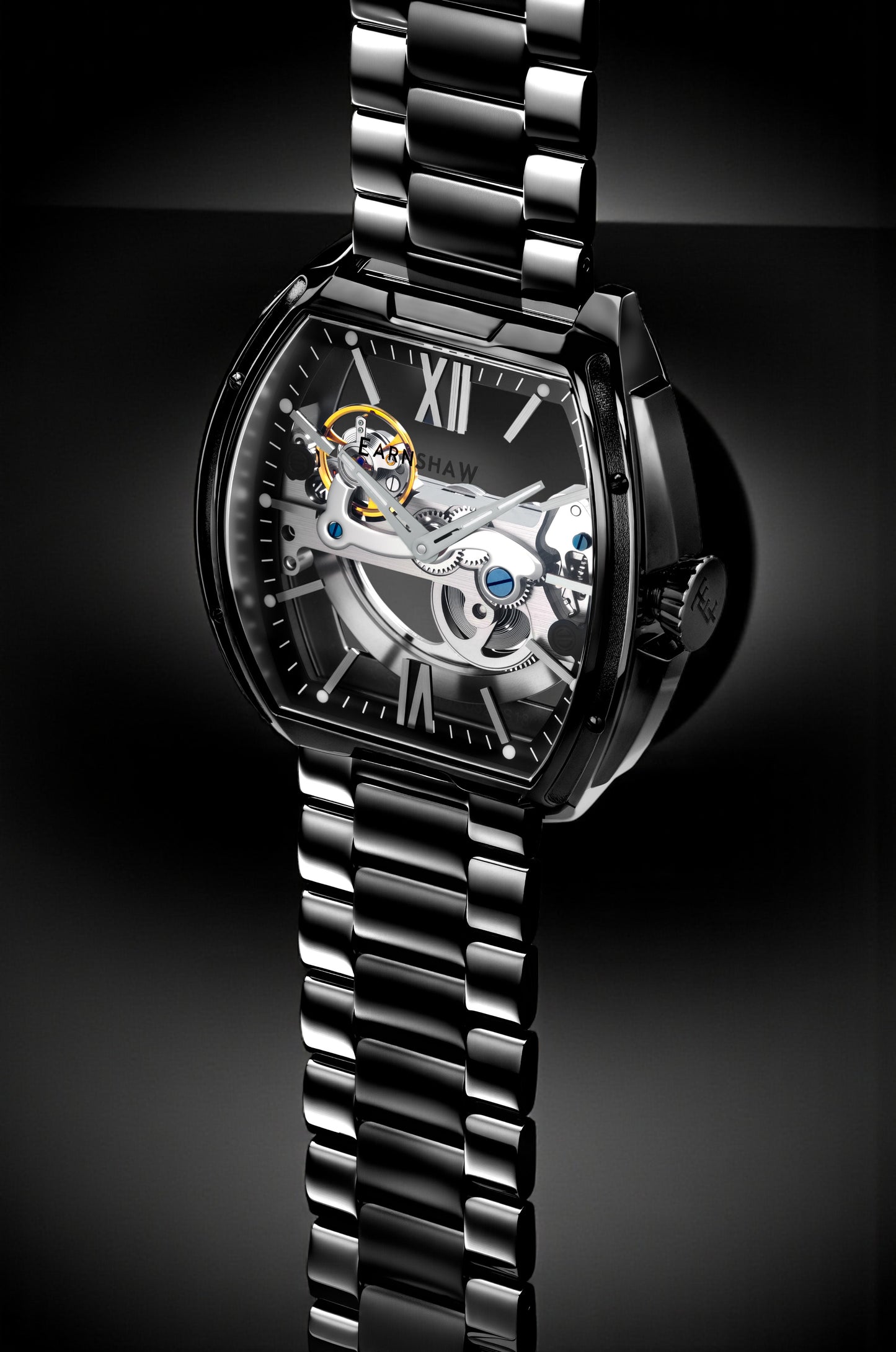 Thomas Earnshaw Men's 45mm Knightsbridge Automatic Barrel Bracelet Watch