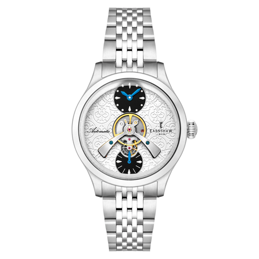 Thomas Earnshaw Men's 42mm Dalton Automatic Open Heart Balance Bracelet Watch