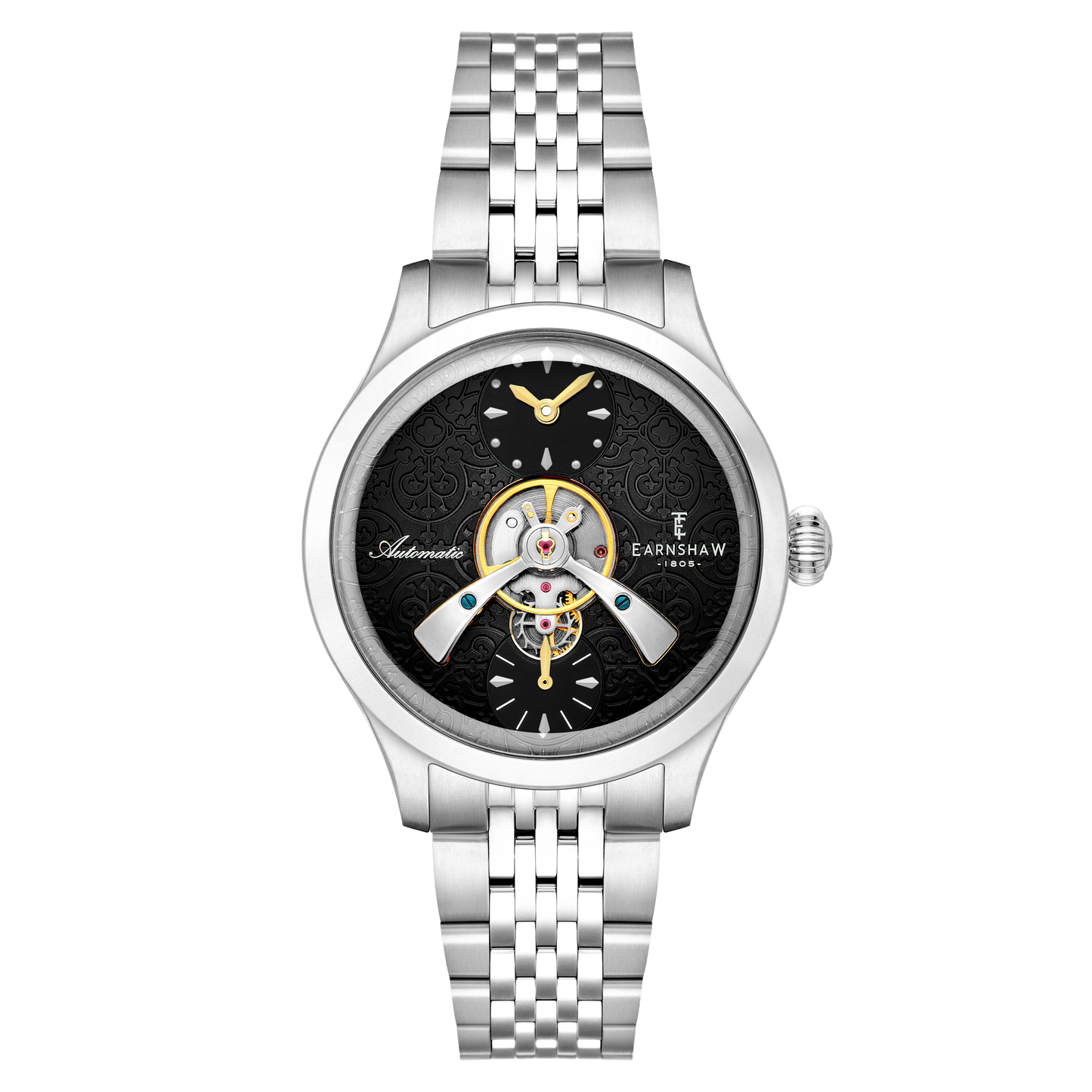 Thomas Earnshaw Men's 42mm Dalton Automatic Open Heart Balance Bracelet Watch