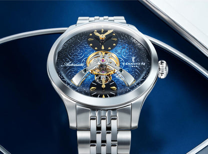 Thomas Earnshaw Men's 42mm Dalton Automatic Open Heart Balance Bracelet Watch