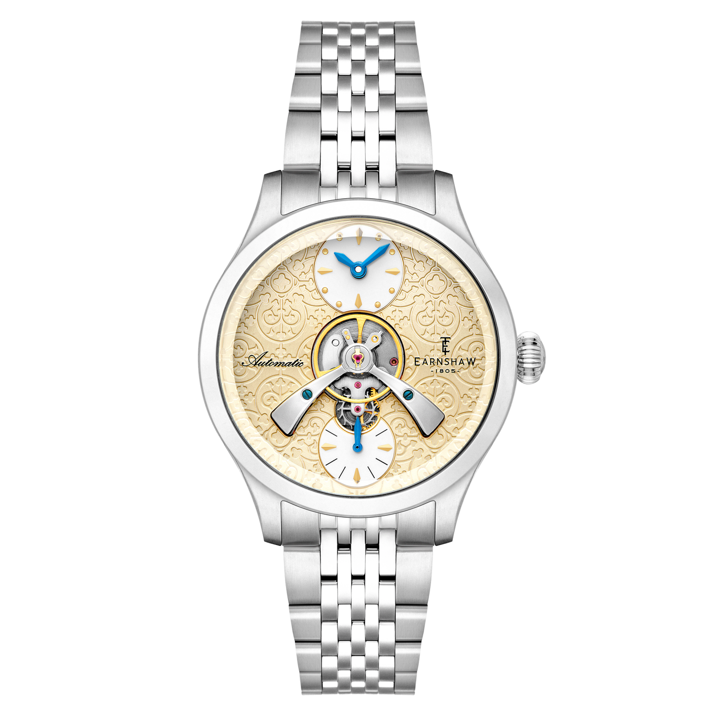 Thomas Earnshaw Men's 42mm Dalton Automatic Open Heart Balance Bracelet Watch