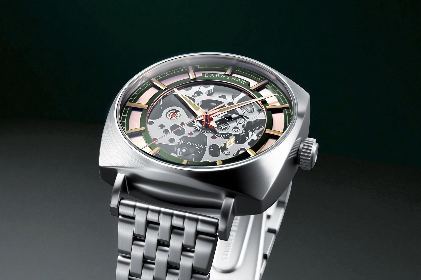 Thomas Earnshaw Men's 40mm Moorgate Automatic Skeletonized Bracelet Watch