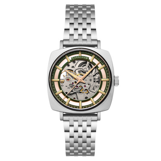 Thomas Earnshaw Men's 40mm Moorgate Automatic Skeletonized Bracelet Watch