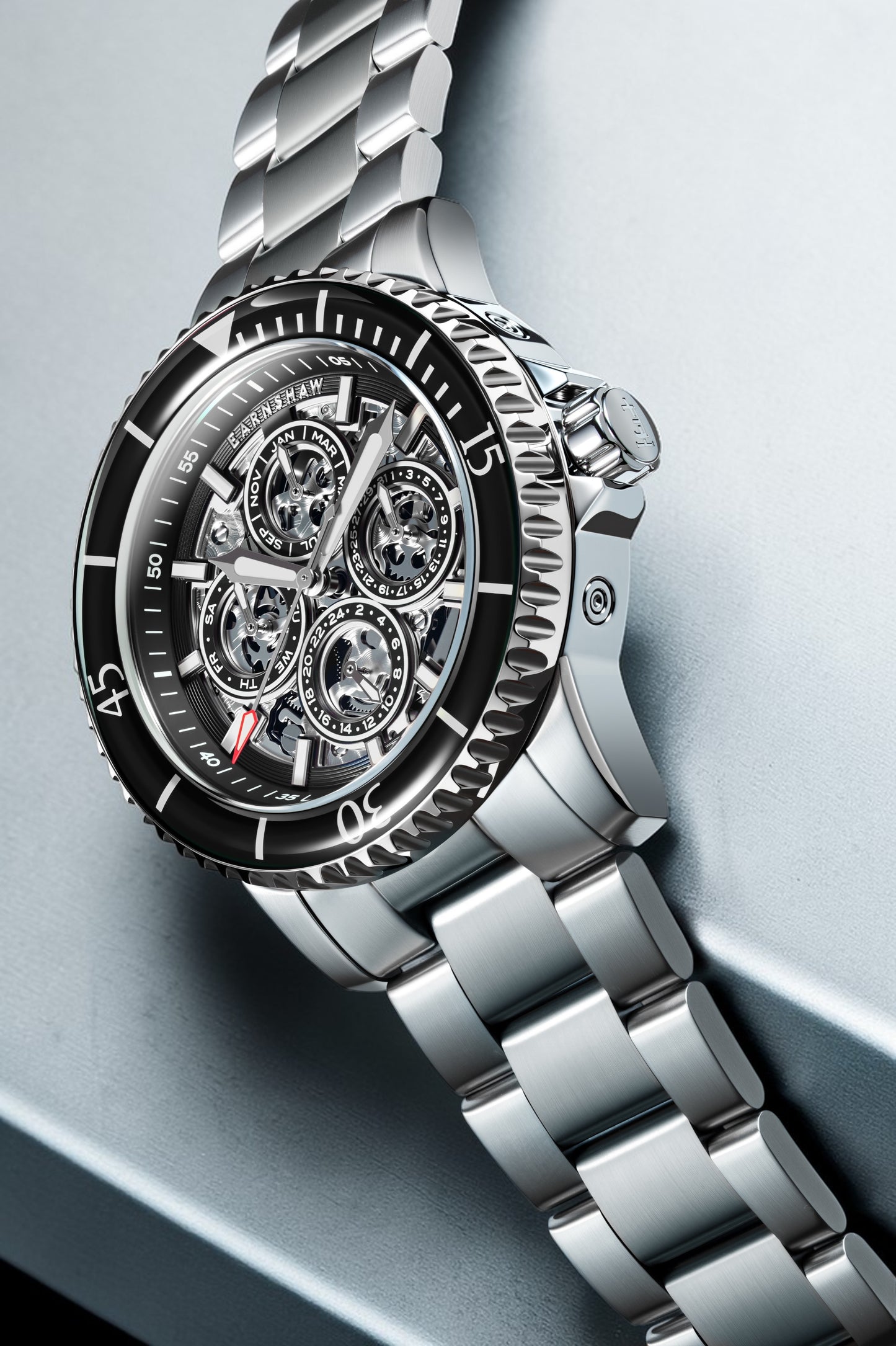 Thomas Earnshaw Men's 43mm Duncan Automatic Triple Calendar Bracelet Watch