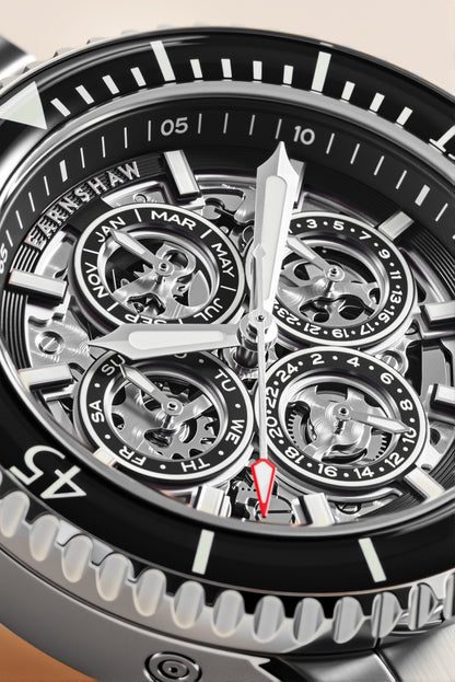 Thomas Earnshaw Men's 43mm Duncan Automatic Triple Calendar Bracelet Watch