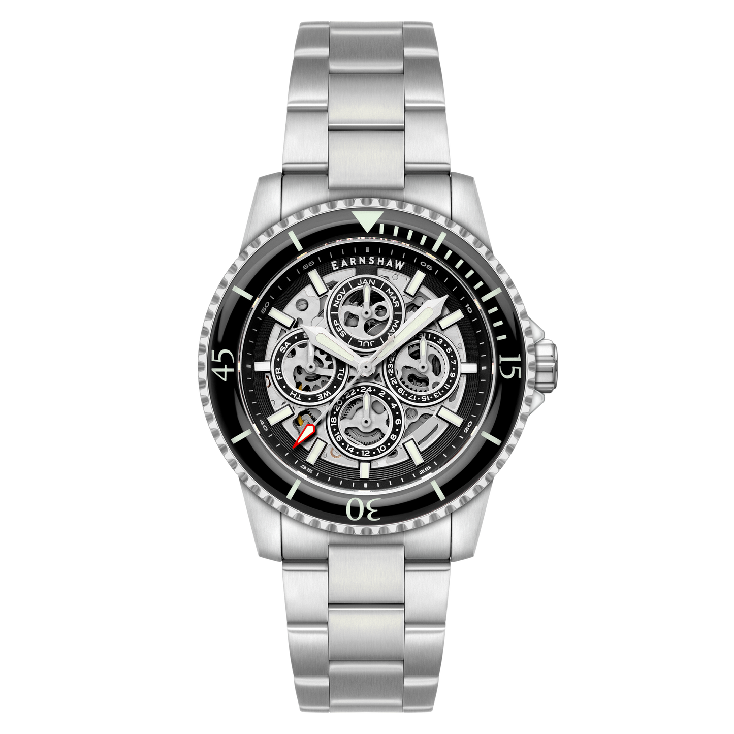Thomas Earnshaw Men's 43mm Duncan Automatic Triple Calendar Bracelet Watch