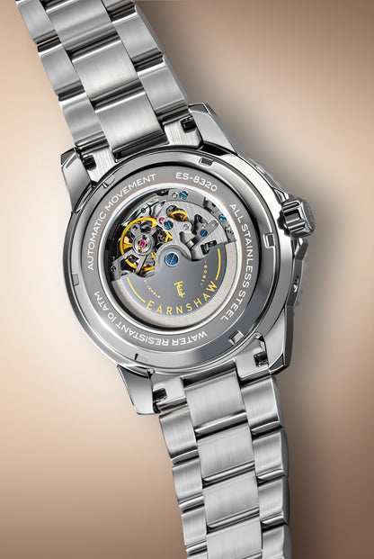 Thomas Earnshaw Men's 43mm Duncan Automatic Triple Calendar Bracelet Watch