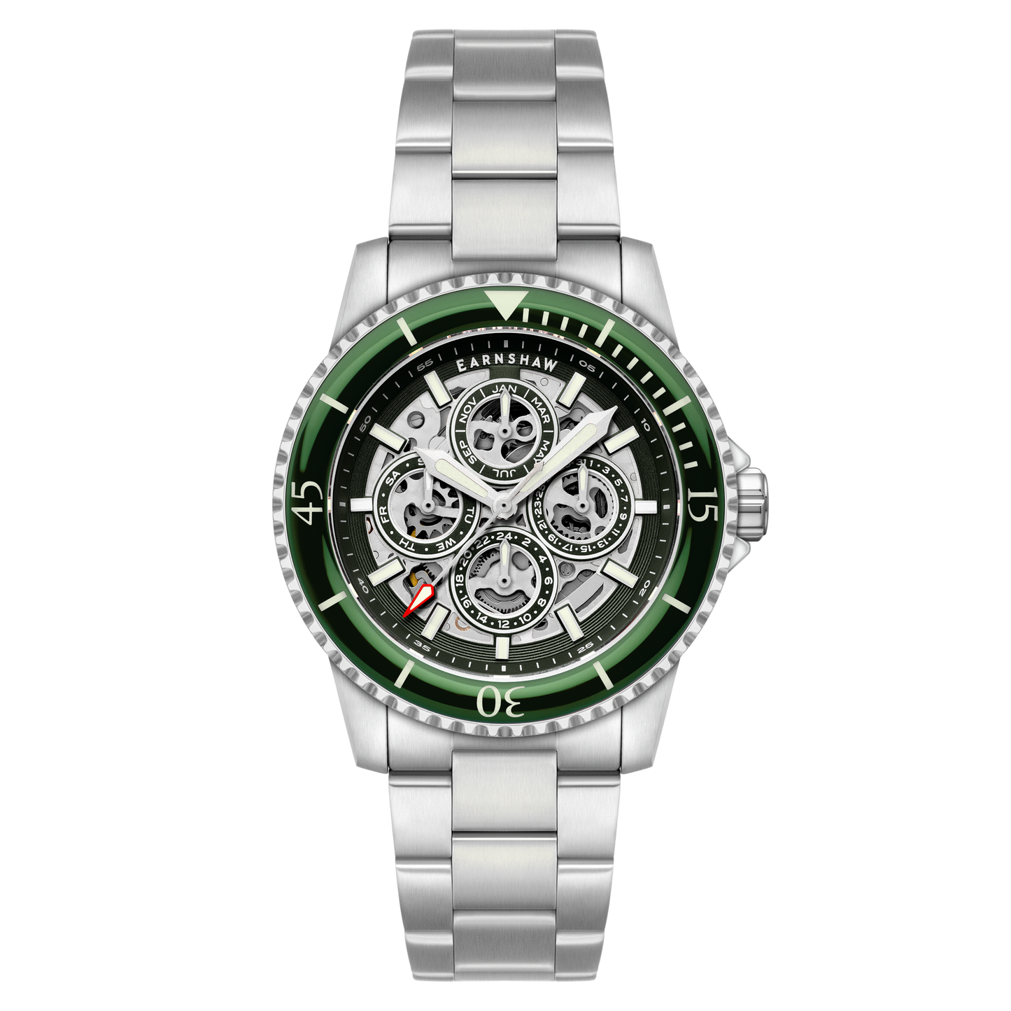 Thomas Earnshaw Men's 43mm Duncan Automatic Triple Calendar Bracelet Watch