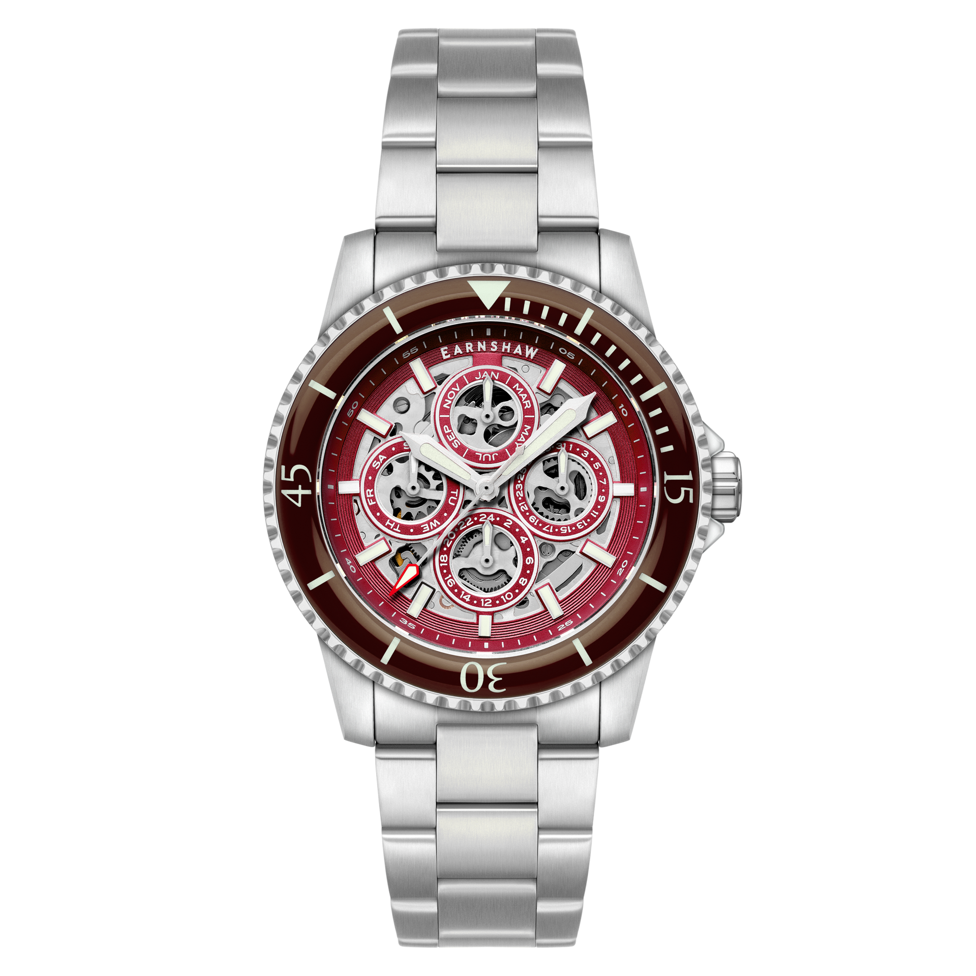 Thomas Earnshaw Men's 43mm Duncan Automatic Triple Calendar