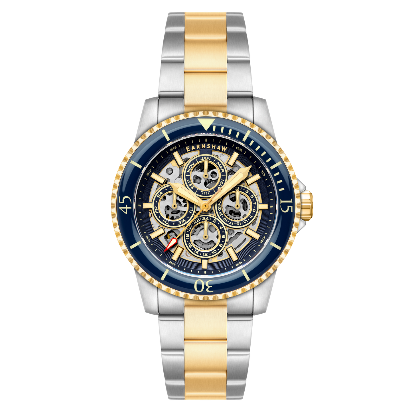 Thomas Earnshaw Men's 43mm Duncan Automatic Triple Calendar Two-Tone Bracelet Watch