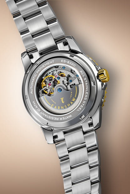 Thomas Earnshaw Men's 43mm Duncan Automatic Triple Calendar Two-Tone Bracelet Watch