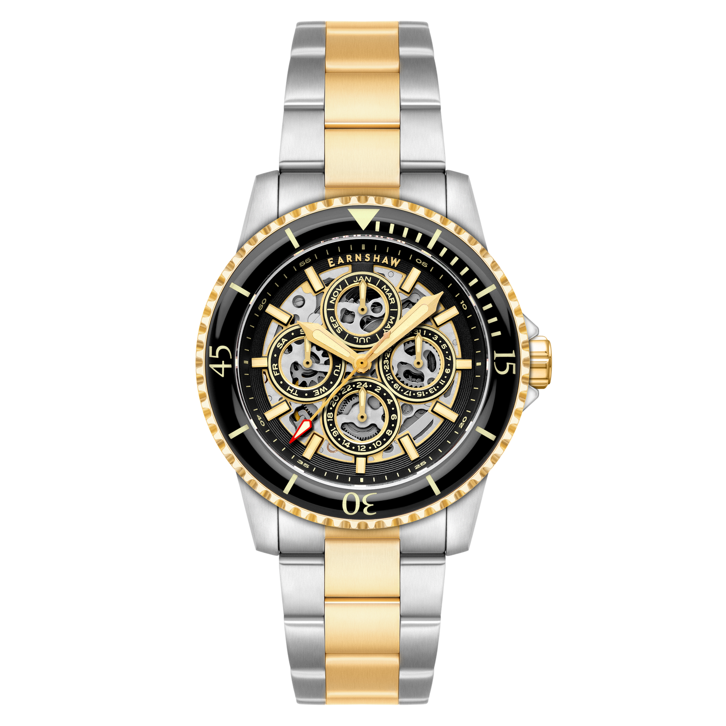 Thomas Earnshaw Men's 43mm Duncan Automatic Triple Calendar Two-Tone Bracelet Watch