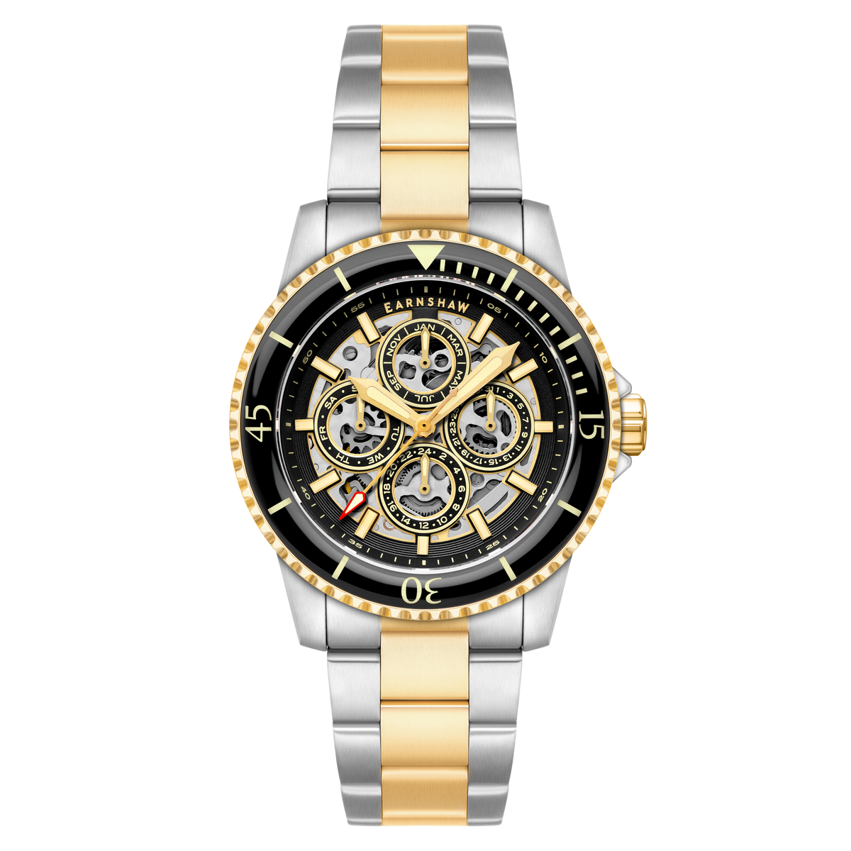 Thomas Earnshaw Men's 43mm Duncan Automatic Triple Calendar Two-Tone Bracelet Watch