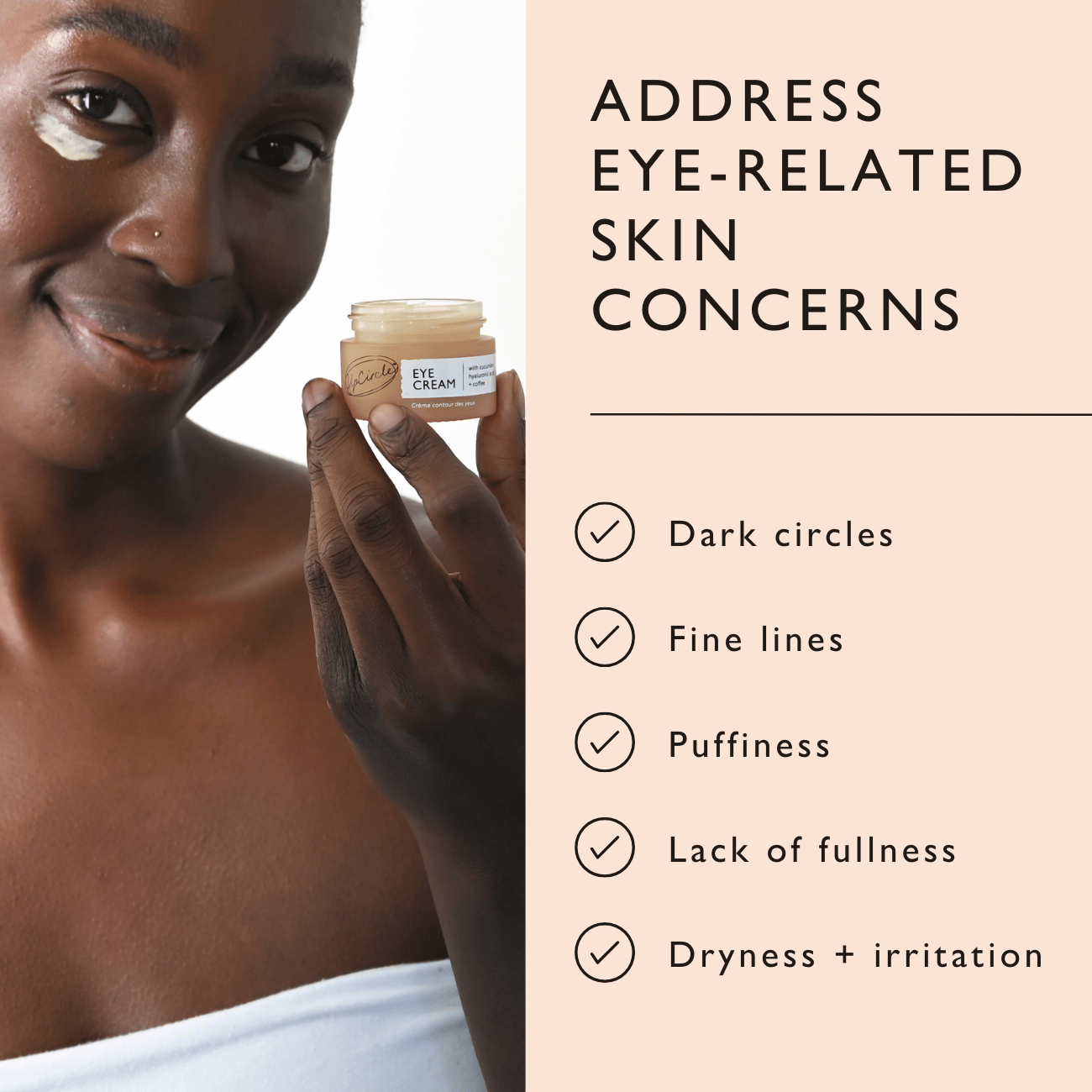 UpCircle Eye Cream with Hyaluronic Acid & Coffee