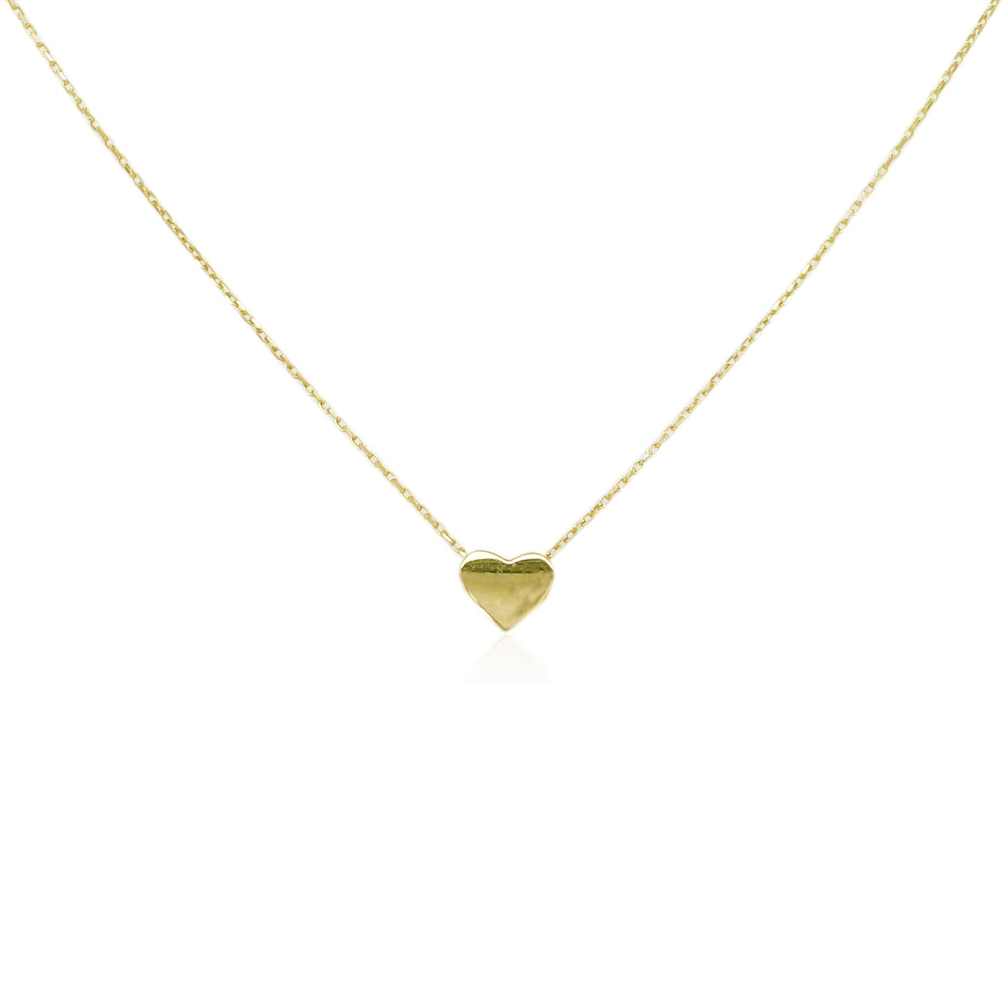 14K Italian Gold Petite Heart Necklace