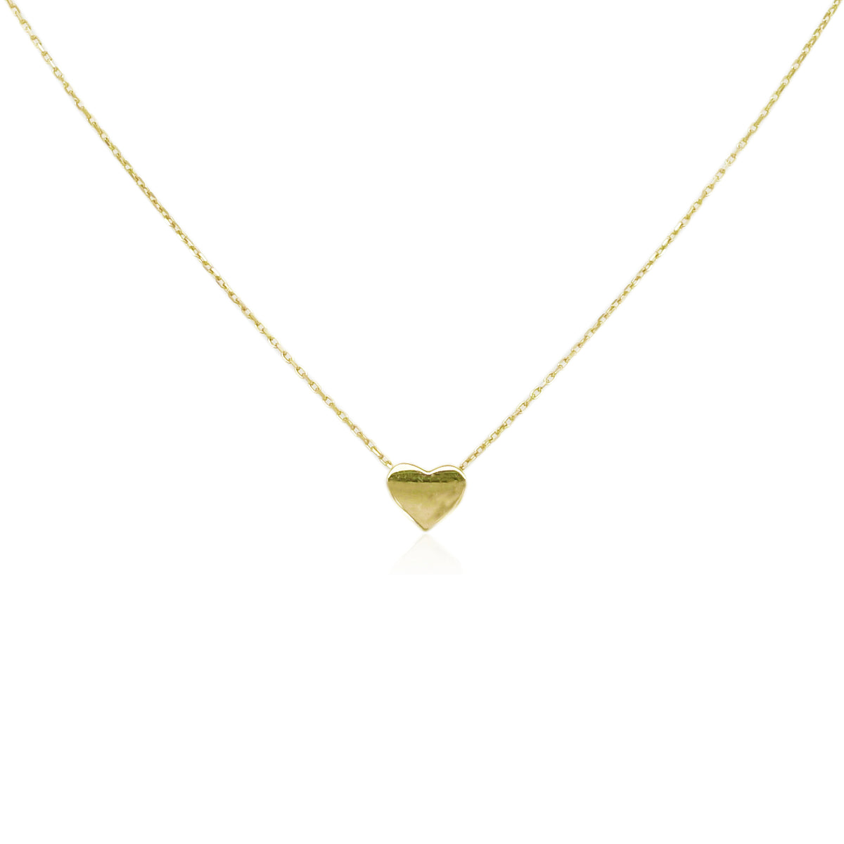 14K Italian Gold Petite Heart Necklace