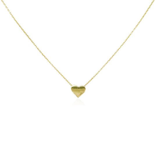 14K Italian Gold Petite Heart Necklace