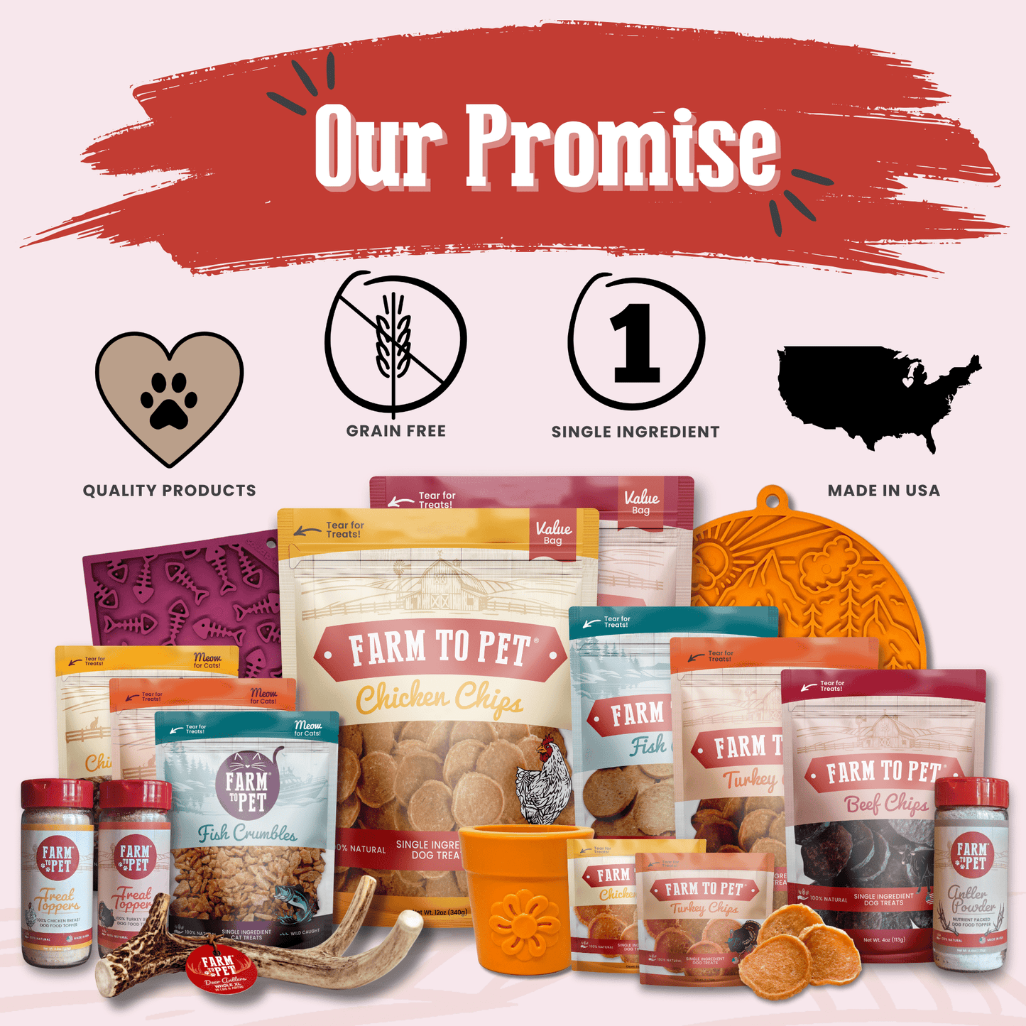Farm To Pet Single-Ingredient Beef Chips Dog Treats