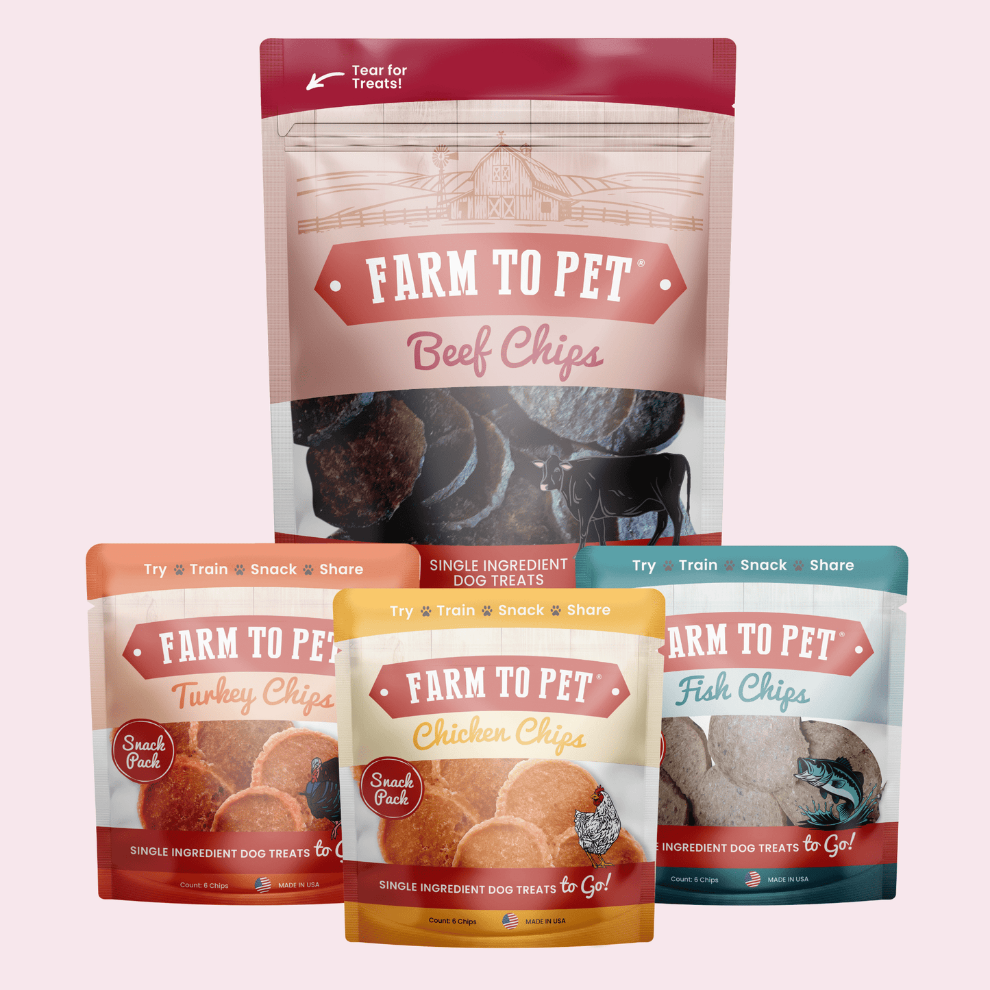 Farm To Pet Puppy Packs 'n Snacks Dog Treat Starter Pack