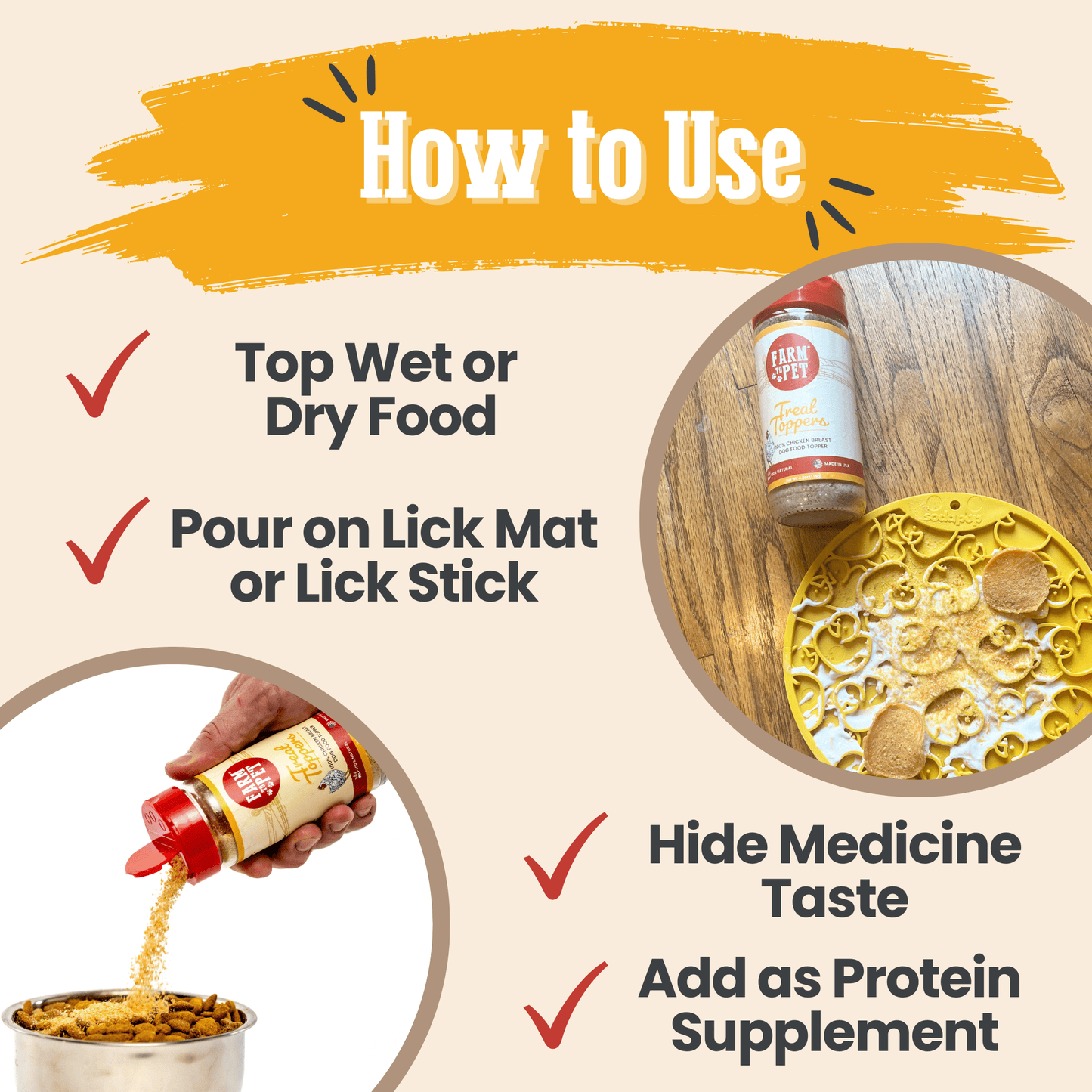 Farm To Pet Chicken & Turkey Dog Food Topper Bundle