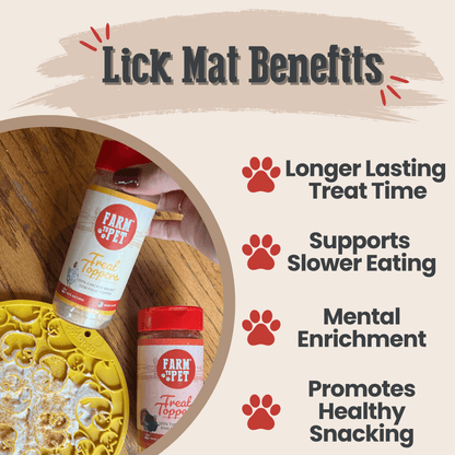 Farm To Pet Choice of Dog Lick Mat with Suction Cups