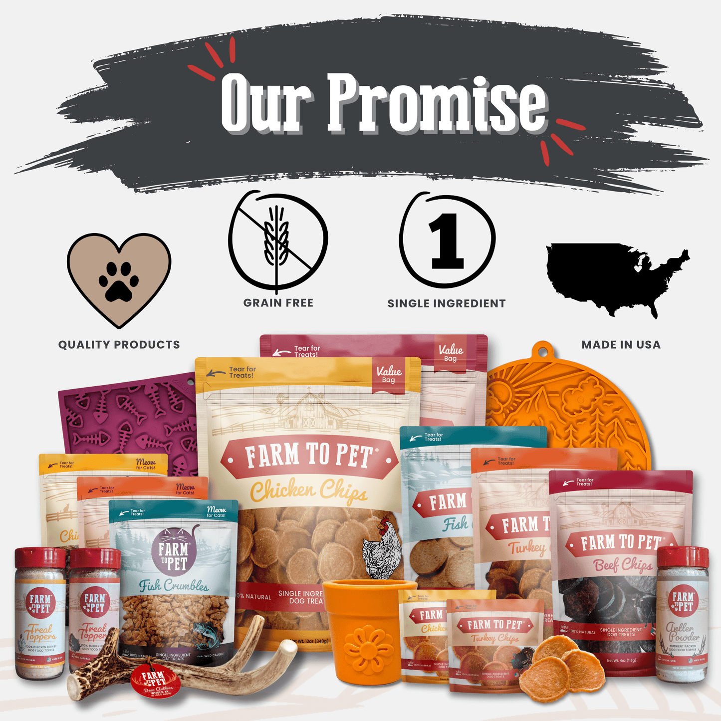 Farm To Pet Choice of Organic Reindeer Antler Dog Chews