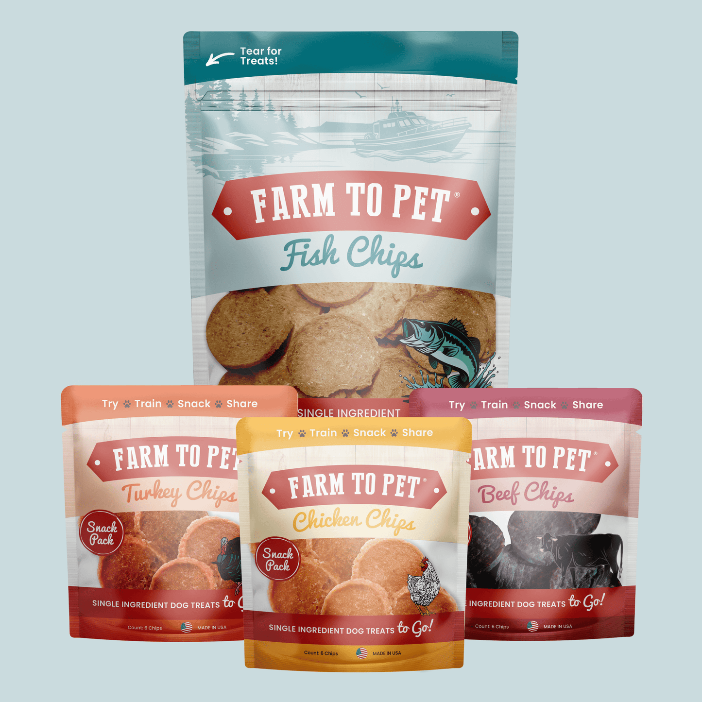 Farm To Pet Puppy Packs 'n Snacks Dog Treat Starter Pack