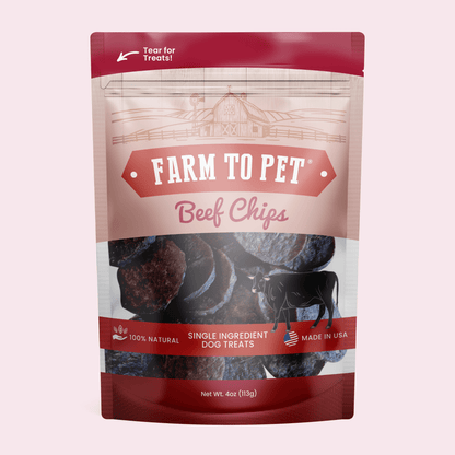 Farm To Pet Single-Ingredient Beef Chips Dog Treats