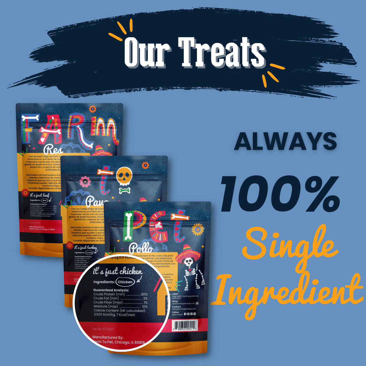 Farm To Table Premios Para Perros Fiesta Dog Treat Variety Bundle