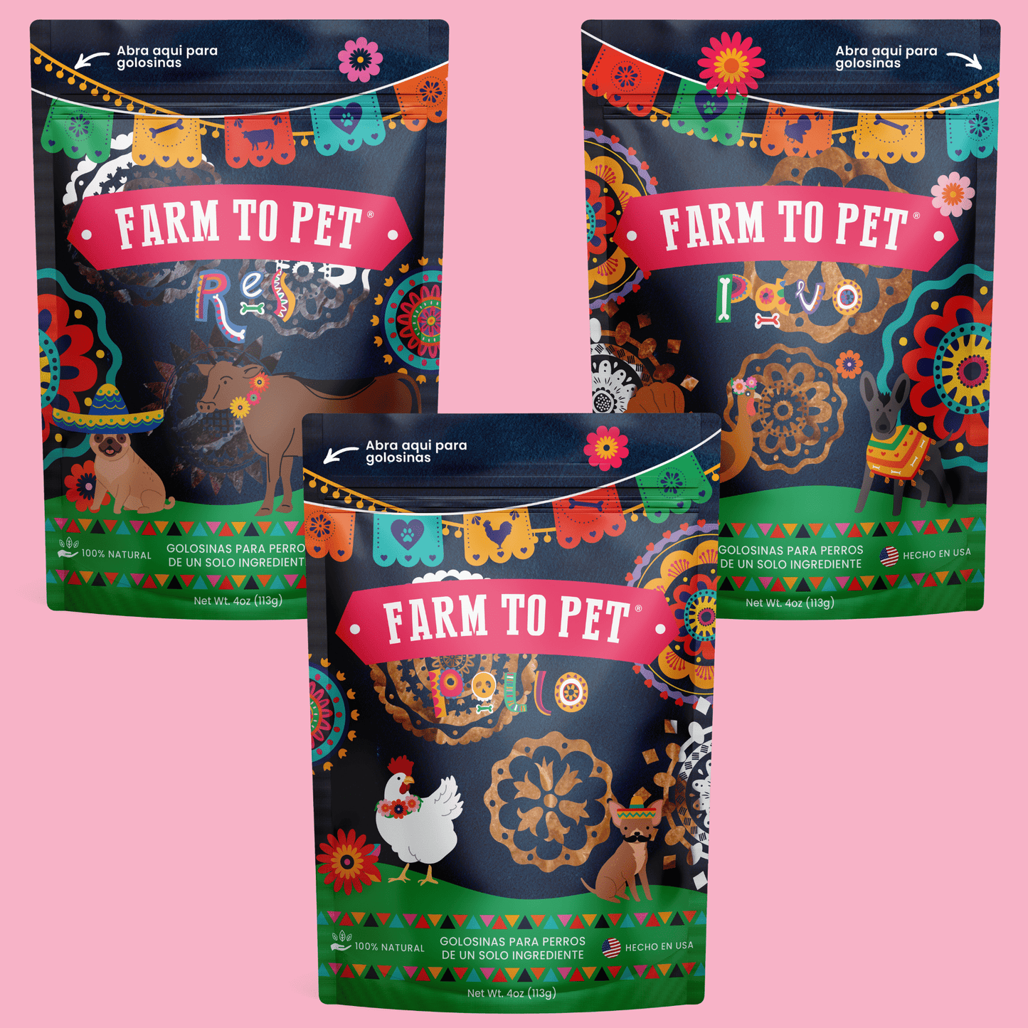 Farm To Table Premios Para Perros Fiesta Dog Treat Variety Bundle