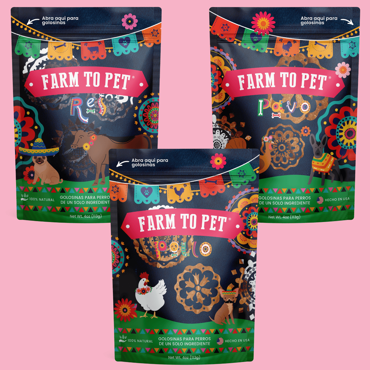 Farm To Table Premios Para Perros Fiesta Dog Treat Variety Bundle