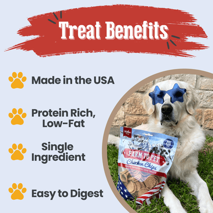 Farm To Pet Single-Ingredient Americana Chicken Chip Dog Treats