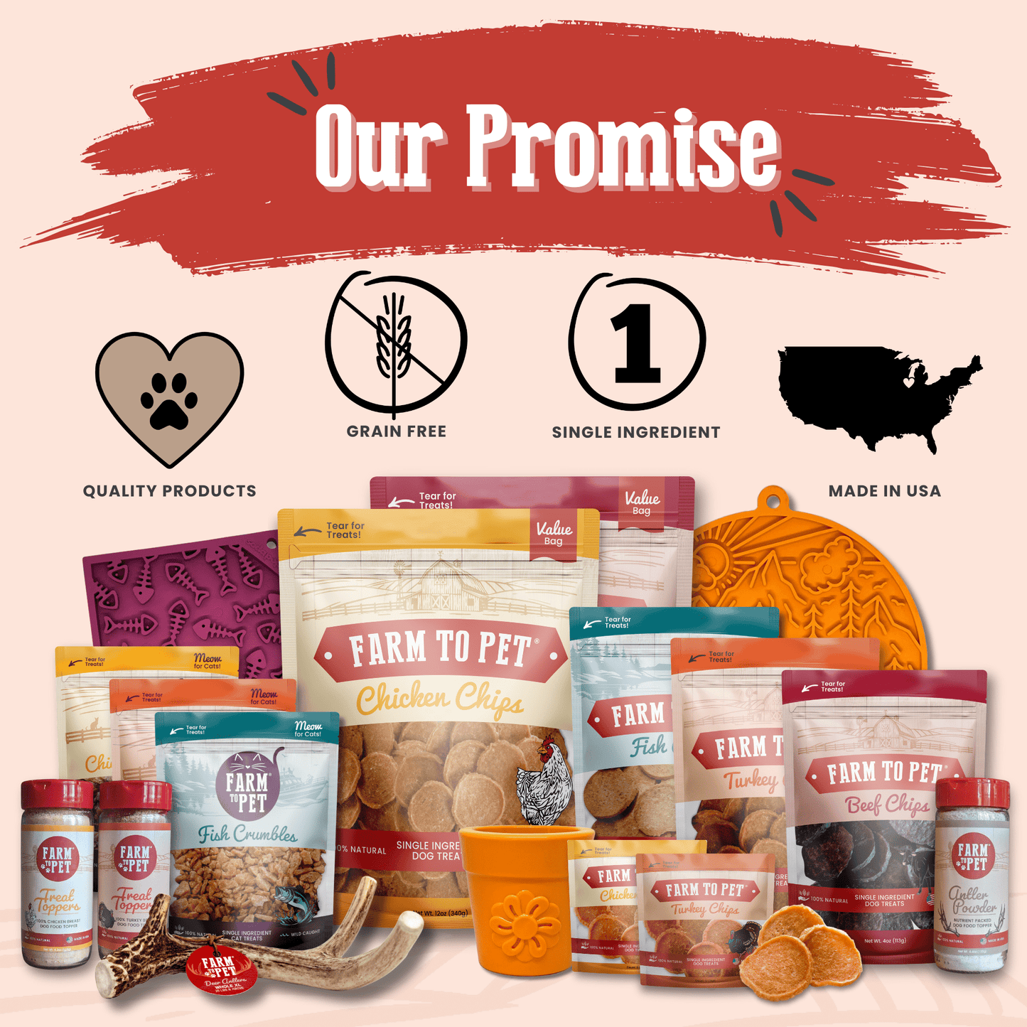 Farm To Pet All-Natural Single-Ingredient Turkey Chips Dog Treats
