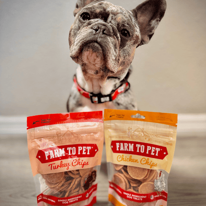 Farm To Pet Single-Ingredient Turkey & Chicken Chip Dog Treat Duo