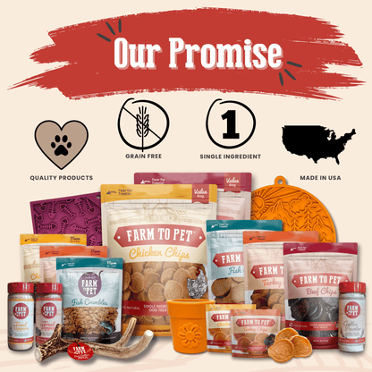 Farm To Pet Single-Ingredient Turkey & Chicken Chip Dog Treat Duo