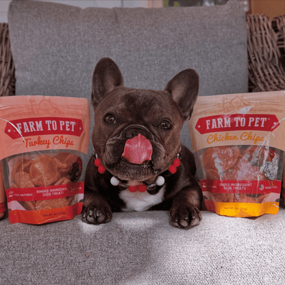Farm To Pet Single-Ingredient Turkey & Chicken Chip Dog Treat Duo