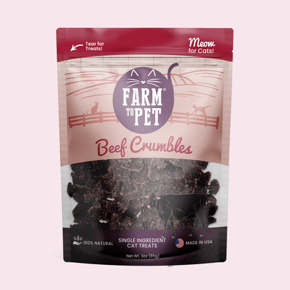 Farm To Pet High Protein Beef Crumbles Cat Treats