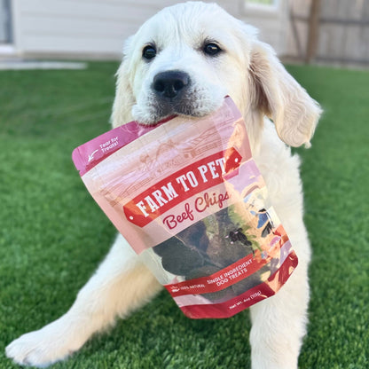 Farm To Pet Single-Ingredient Beef Chips Dog Treats