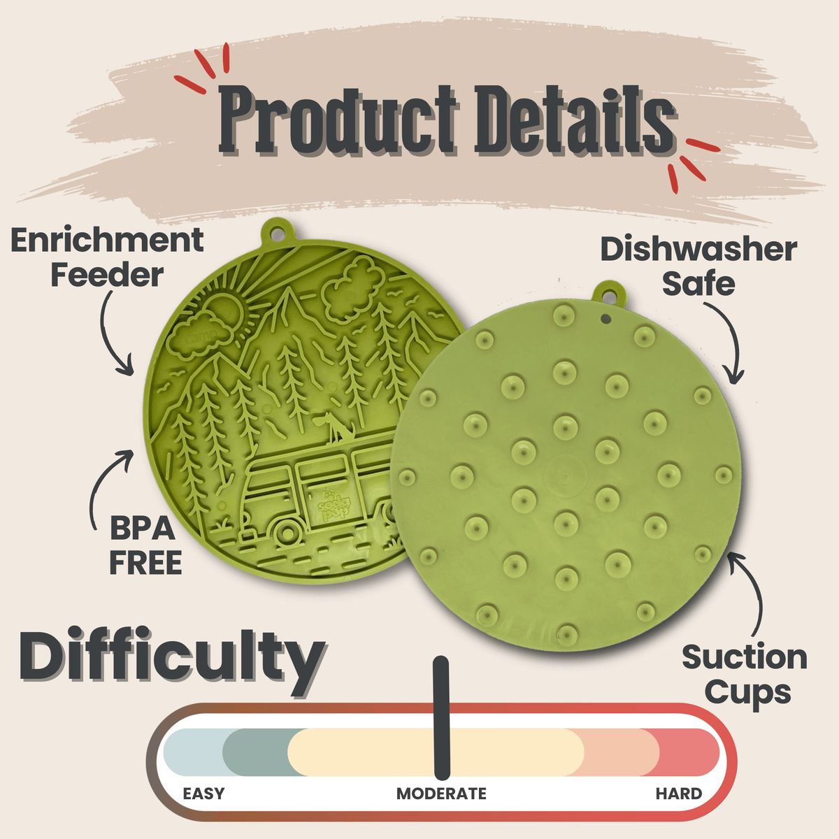Farm To Pet Choice of Dog Lick Mat with Suction Cups