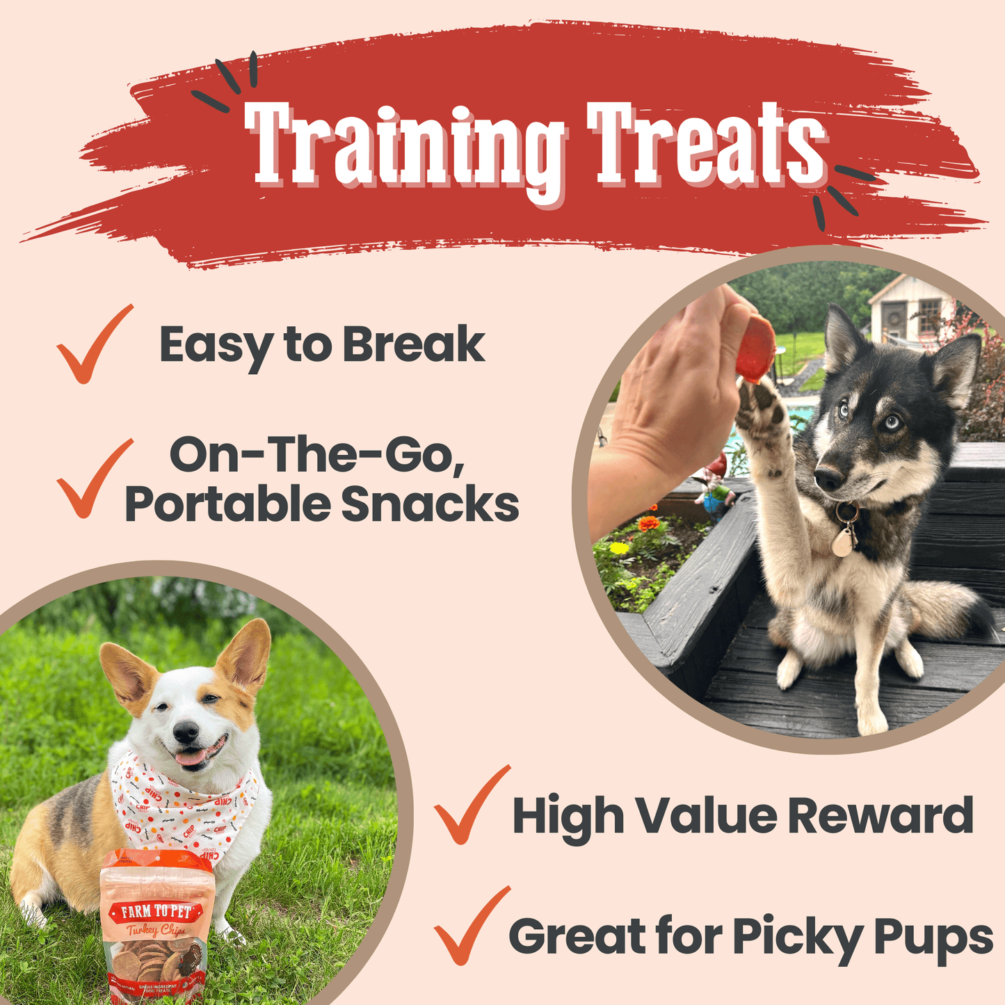Farm To Pet All-Natural Single-Ingredient Turkey Chips Dog Treats