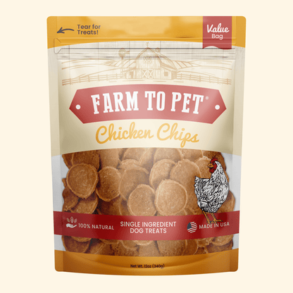 Farm To Pet All-Natural Single-Ingredient Chicken Chips Dog Treats