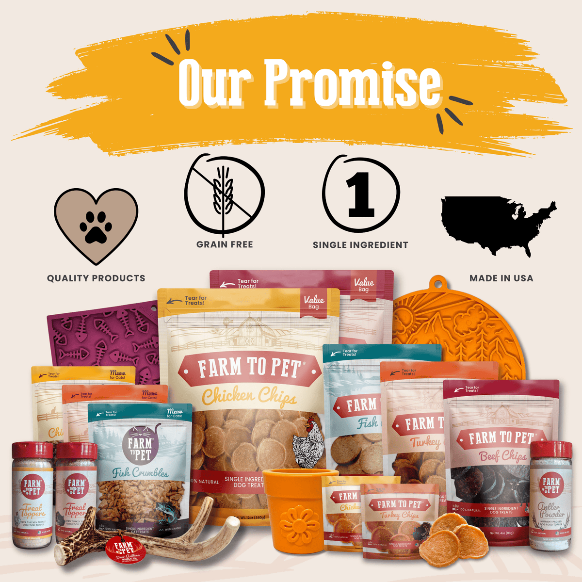 Farm To Pet Chicken & Turkey Dog Food Topper Bundle